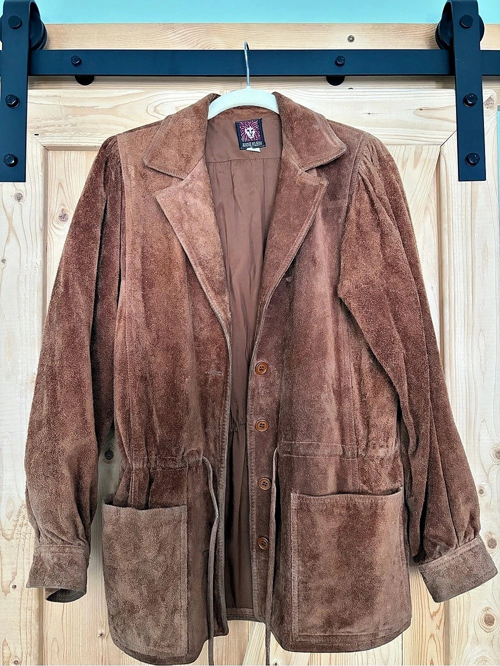 Anne Klein Leather Jacket Brown Size 10